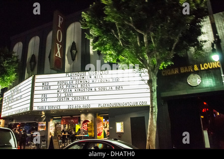 The Fox playhouse and nightclub and Cigar Bar on Hollywood Blvd in Hollywood California Stock Photo