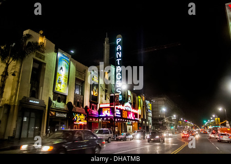 The Pantages theater on Hollywood Blvd in Hollywood California USA Stock Photo