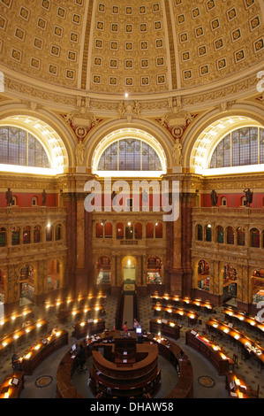 The Main Reading Room in the Library of Congress, Washington DC, USA Stock Photo