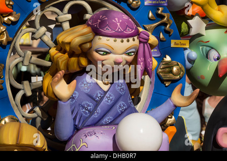 Ninot sculpture, official name given to the figures Stock Photo