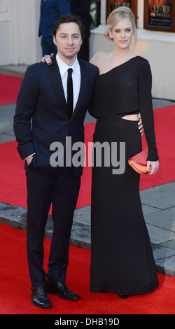 Zach Braff and Taylor Bagley Olivier Awards 2012 held at Royal Opera House- Arrivals London England - 15.04.12 Stock Photo