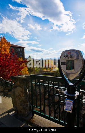 Binoculars and Autumn color at the Grove Park Inn Asheville North Carolina Stock Photo