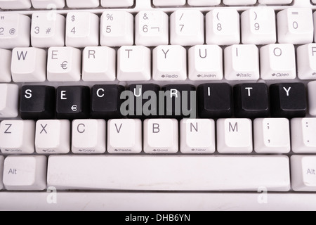 Word Security written with black keys on computer keyboard. Stock Photo
