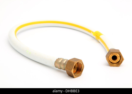 white water hose isolated on white background Stock Photo