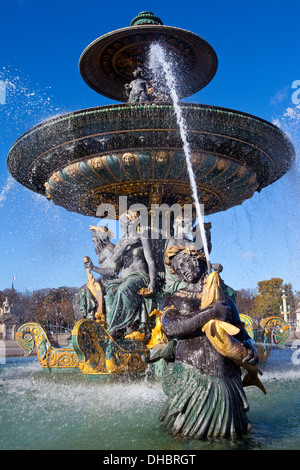 A beautiful fountain at Place de la Concorde in Paris.