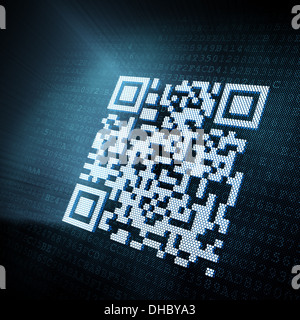 Pixeled barcode illustration Stock Photo - Alamy