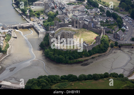 Aerial view of Pembroke Castle Stock Photo