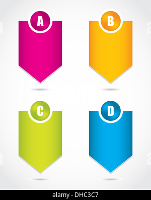 paper progress labels- product choice or versions with special design ...