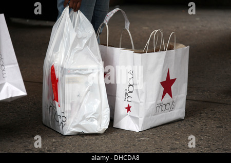 Macy's White Tote Bags