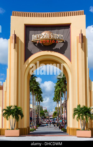 Entrance to Universal Studios attraction, Universal Orlando Resort, Orlando, Central Florida, USA Stock Photo