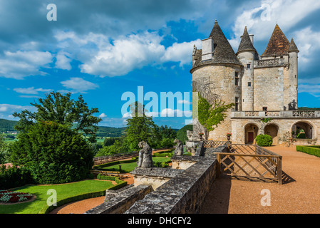 Chateau des Milandes who belong to Josephine Baker in Dordogne Perigord France Stock Photo