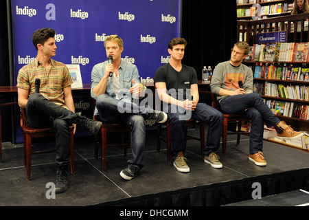 Ben Nemtin Duncan Penn Dave Lingwood and Jonnie Penn cast members of Buried Life appear at Indigo Bookstore promoting new book Stock Photo