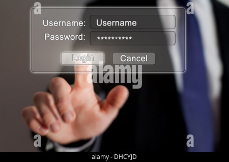 login and password Stock Photo