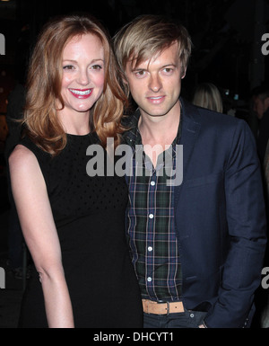 Jayma Mays and Adam Campbell Sir Paul McCartney holds a private party to premiere his latest video 'My Valentine' - Arrivals Stock Photo