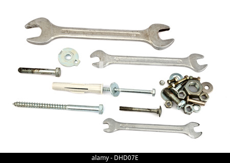 nut wrench isolated on the white background Stock Photo