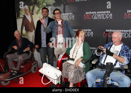 Event Cinemas, George Street, Sydney, Australia. Johnny Knoxville ‘Irving Zisman’ and Producer Derek Freda attended the red carpet special screening of Jackass Presents: Bad Grandpa. Copyright Credit:  2013 Richard Milnes/Alamy Live News. Stock Photo