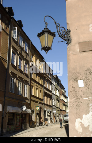 Lantern in Old Town Warsaw Stock Photo