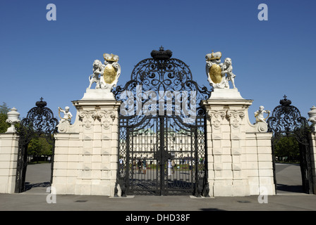 Gate to the Upper Belvedere in Vienna Stock Photo