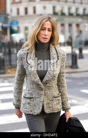 High Court, London, UK. 7th November 2013. Young vs Young, Divorce Case.  Picture shows Mrs. Michelle Young arriving at the High Court in London, the wife at the centre of one of Britain's biggest divorce battles against her ex-husband Mr Scot Young the successful businessman who once owned properties around the world, separated in 2006 after 11 years of marriage and became embroiled in a bitter and long drawn-out divorce battle. Credit:  Jeff Gilbert/Alamy Live News Stock Photo