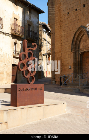 Grape statue in St Martin De Unx Navarra Spain Stock Photo