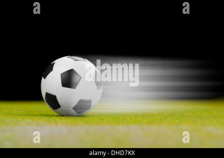 Soccer ball on the green grass. Stock Photo