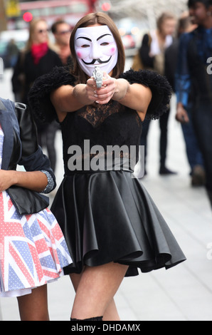 Model Alternative Fashion Week 2012 - Charlotte Haggerty and Brett LE Bratt - Aloha From Hell Collection London England - Stock Photo