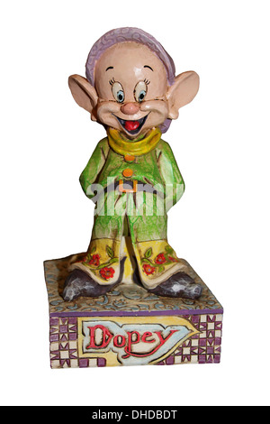 Disney Fictional Character Dopey - the youngest of the seven dwarfs in Snow White and the Seven Dwarfs Stock Photo