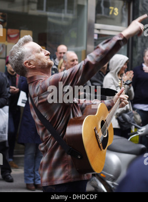 Billy Bragg Record Store Day 2012 at Sister Ray Records in Soho London, England - 21.04.12 Stock Photo