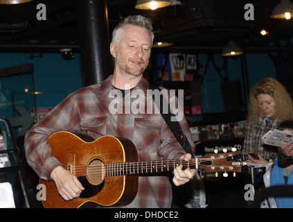 Billy Bragg Record Store Day 2012 at Sister Ray Records in Soho London, England - 21.04.12 Stock Photo