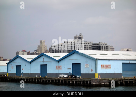 warehouses on the east river in Brooklyn Stock Photo