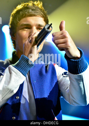 Louis Tomlinson of One Direction performing in concert at St James Theatre  Wellington New Zealand - 22.04.12 Stock Photo - Alamy