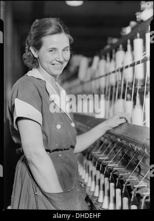 High Point, North Carolina - Textiles. Pickett Yarn Mill. Spinner - personality - woman picture 518515 Stock Photo