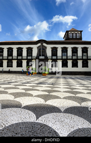 Funcha Madeira. The Town Hall in the Main Square Praco do Municipio Stock Photo