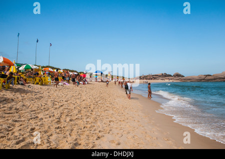 Mole beach in Ilha Catarina (Santa Catarina Island), Santa Catarina State, Brazil Stock Photo