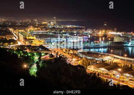 Night in Barcelona Stock Photo