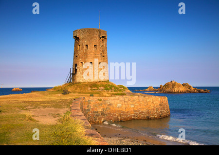 Jersey Round Tower, Le Hocq, St. Clement, Jersey, Channel Islands,Europe Stock Photo