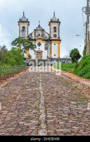 Sao Francisco de Paula Church, Ouro Preto, UNESCO World Heritage Site, Minas Gerais, Brazil Stock Photo