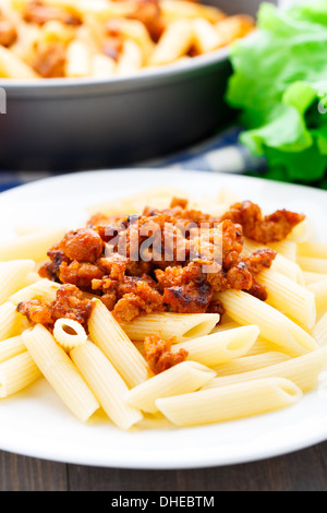Pasta with bolognese sauce Stock Photo