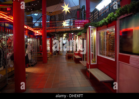 Kiruna, Lapland, Sweden, is the northernmost city in Sweden interior of an indoor shopping centre Stock Photo