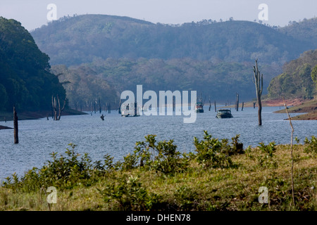 Boating, Periyar Tiger Reserve, Thekkady, Kerala, India, Asia Stock Photo