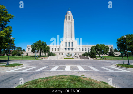 Nebraska State Capitol, Lincoln, Nebraska, United States of America, North America Stock Photo