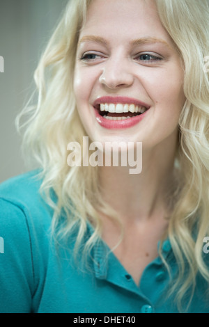 Young woman laughing Stock Photo