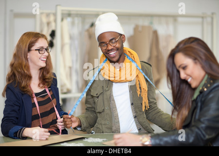 Fashion design students in class Stock Photo