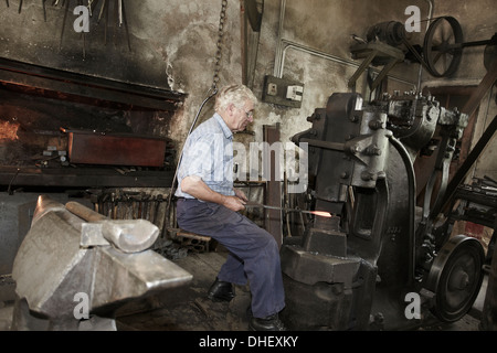 Blacksmith at work Stock Photo