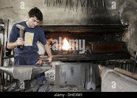 Blacksmith at work Stock Photo