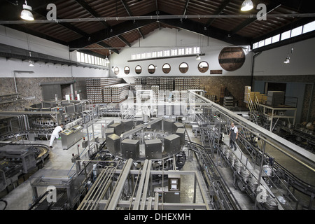 Machinery in a brewery Stock Photo