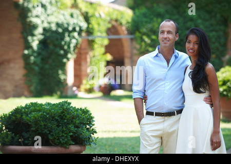 Couple posing for camera Stock Photo