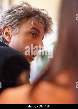 Mature businessman with grey hair, looking away Stock Photo