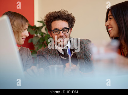 Office colleagues in meeting Stock Photo