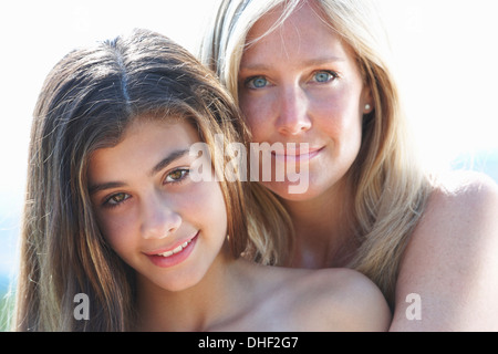 Portrait of mother and daughter Stock Photo